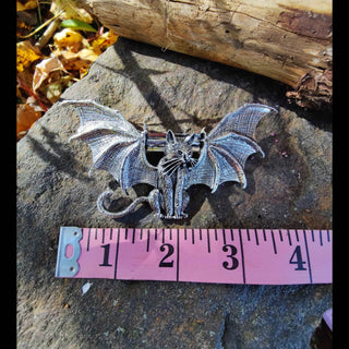 Winged Cat French Barrette