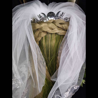 Triple Moon Bridal Veil Comb