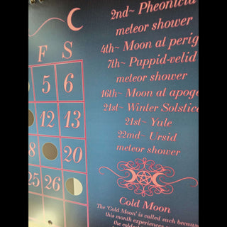 2025 Moon Phase Metaphysical Wall Calendar