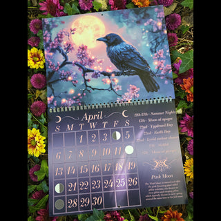 2025 Moon Phase Metaphysical Wall Calendar