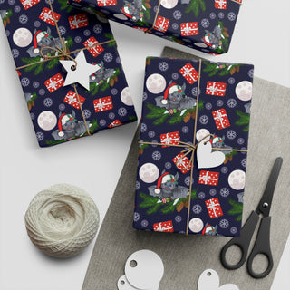 Santa Bat Wrapping Paper