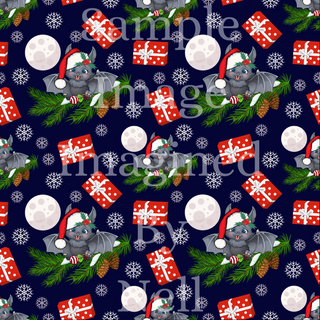 Santa Bat Wrapping Paper